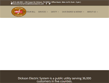 Tablet Screenshot of dicksonelectric.com